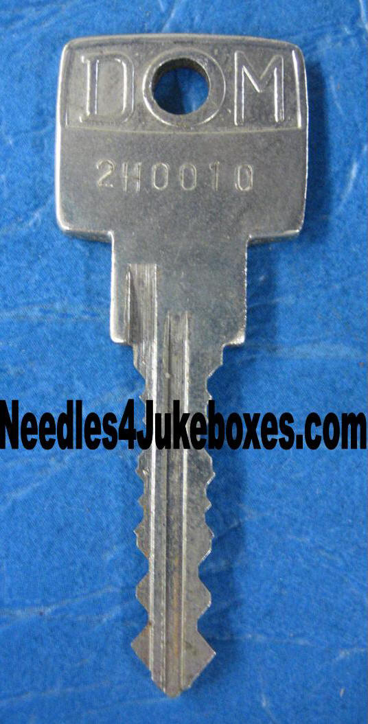 NSM Jukebox #2H0010 Cabinet Master Key 